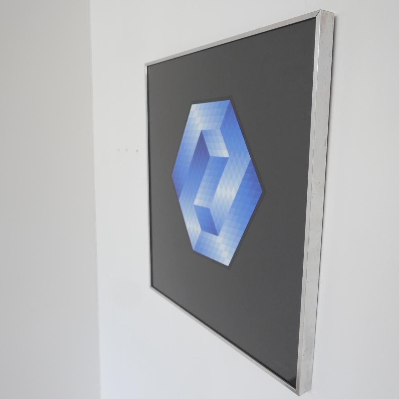 Geometrisches gerahmtes Kunstwerk des späten 20. Jahrhunderts (Mitte des 20. Jahrhunderts) im Angebot
