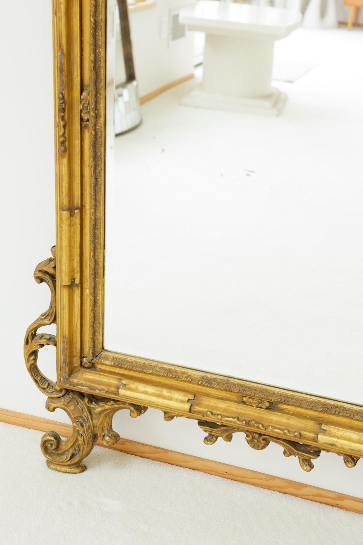 Late 20th Century Giltwood Louis XVI Style Hall Mirror 7