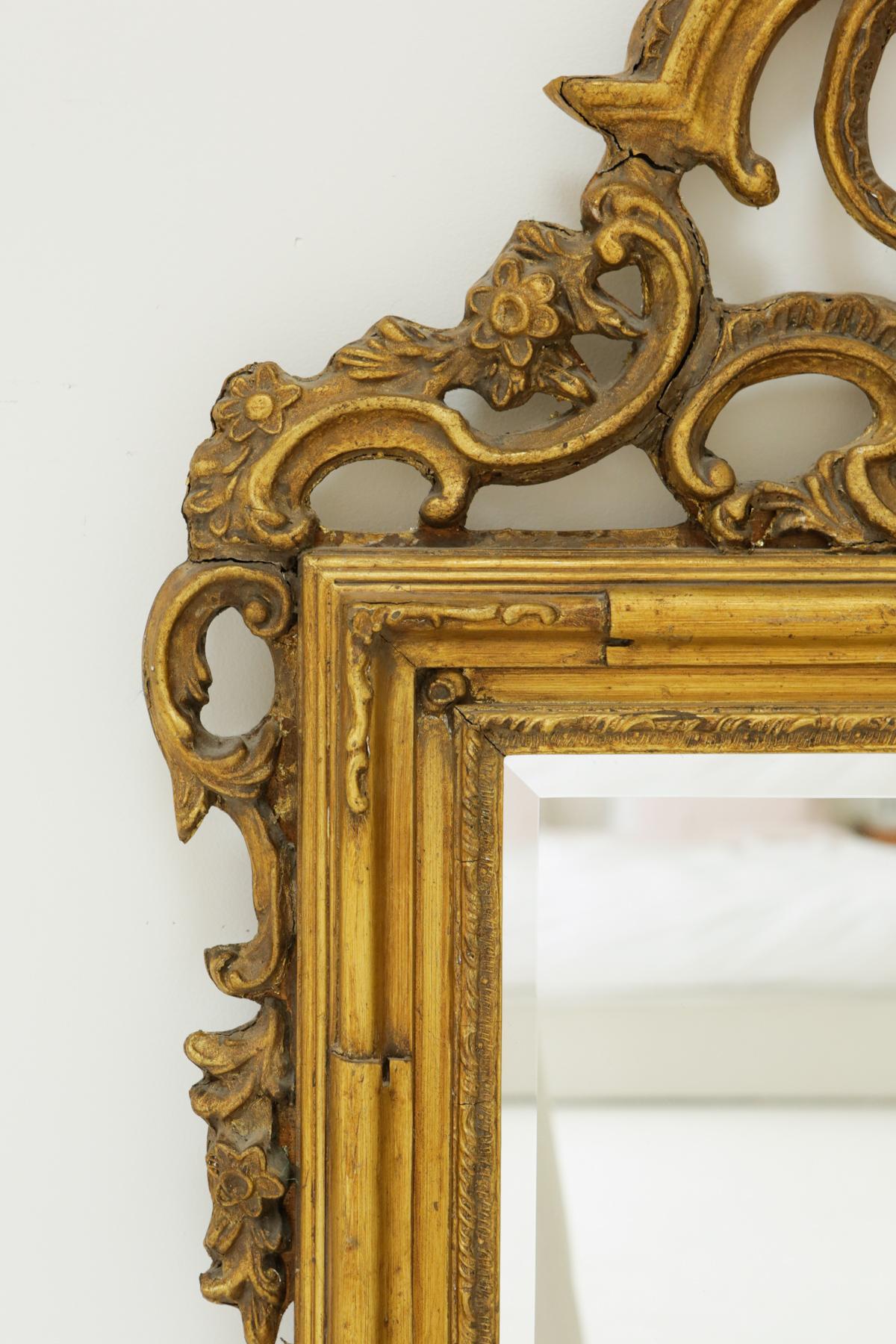 Late 20th Century Giltwood Louis XVI Style Hall Mirror 1