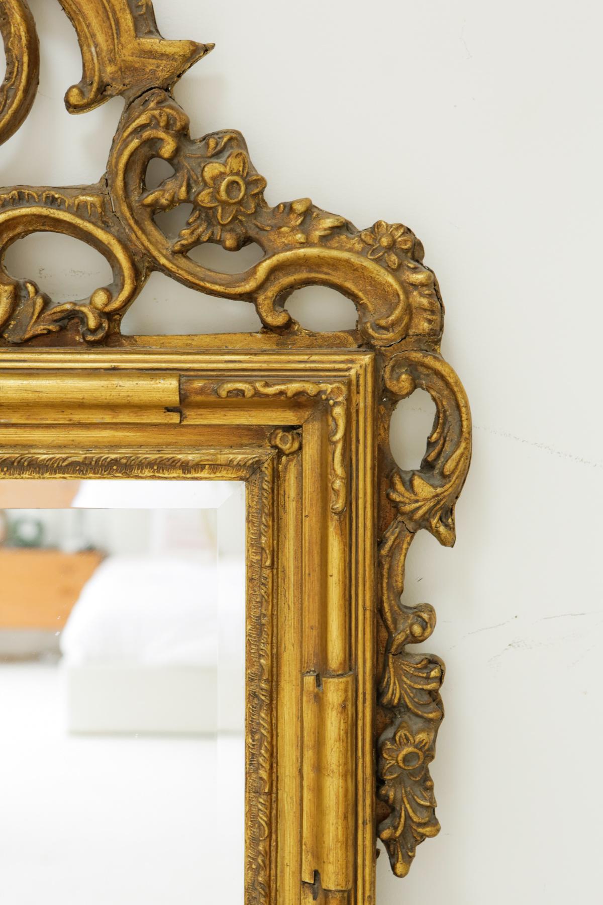 Late 20th Century Giltwood Louis XVI Style Hall Mirror 2