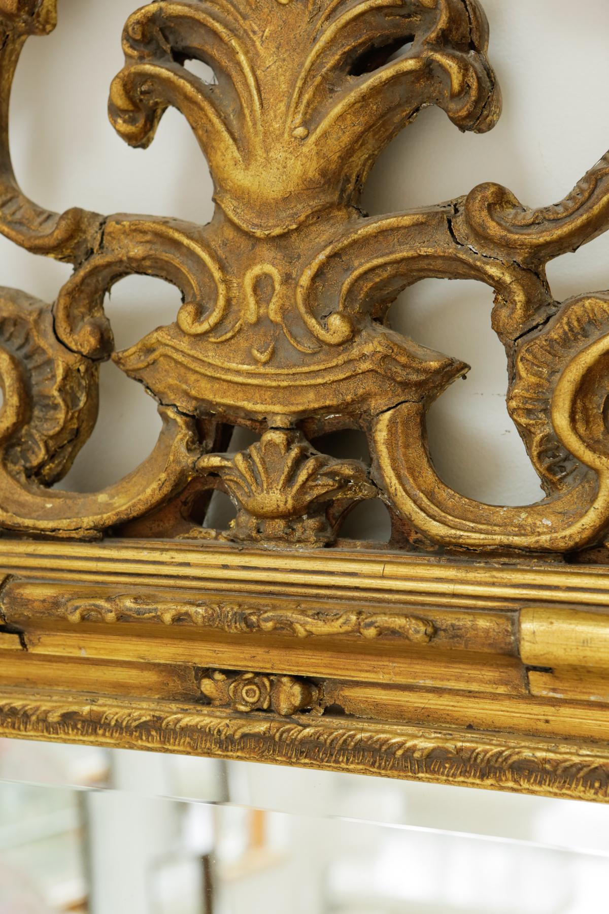 Late 20th Century Giltwood Louis XVI Style Hall Mirror 3