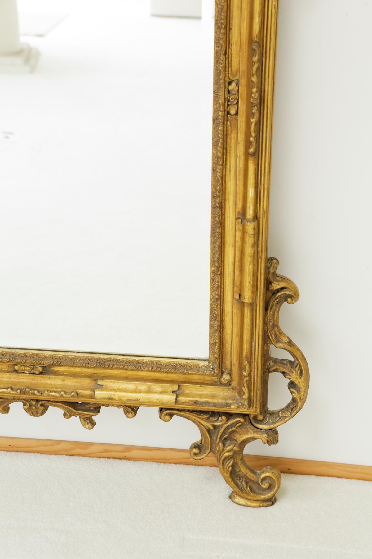 Late 20th Century Giltwood Louis XVI Style Hall Mirror 6