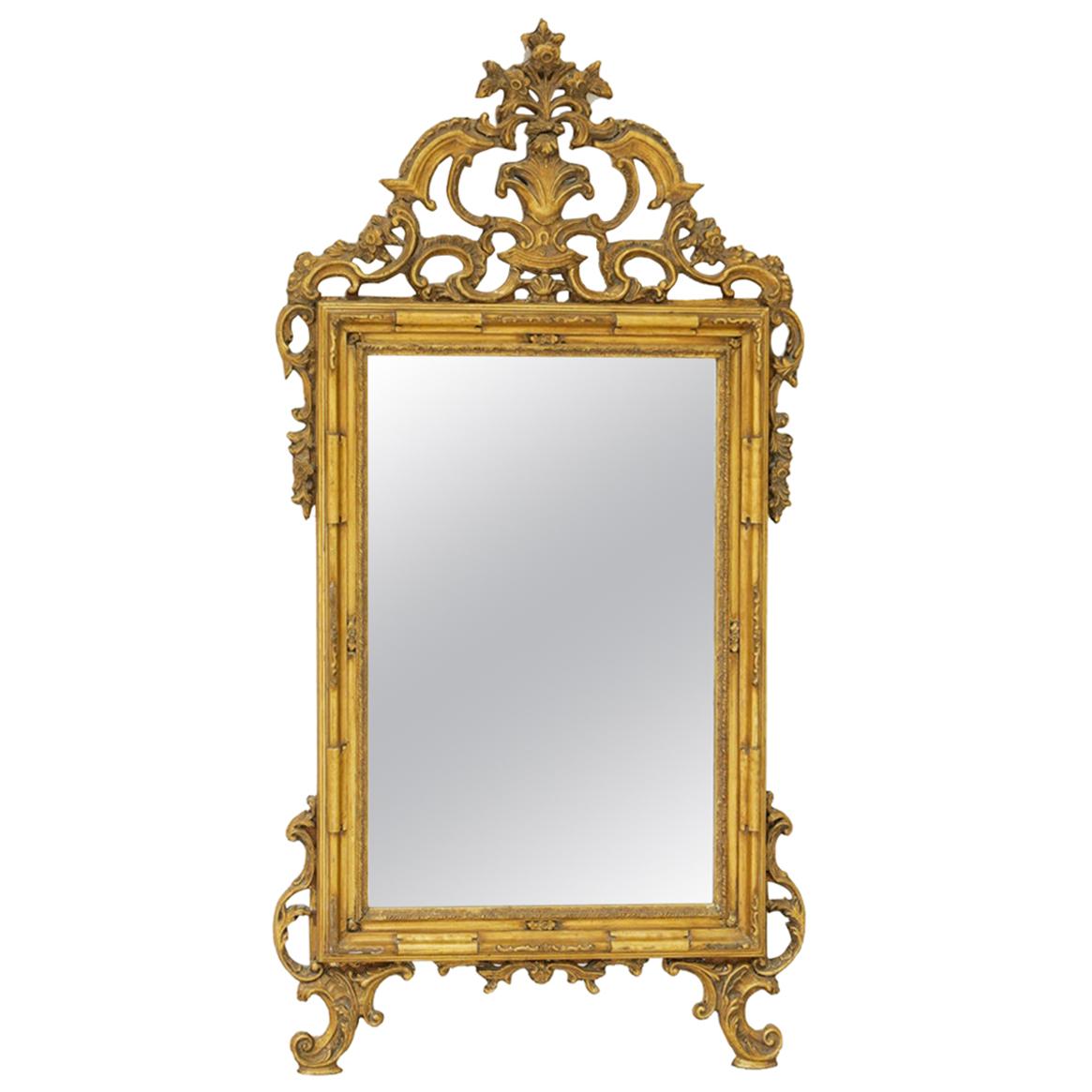 Late 20th Century Giltwood Louis XVI Style Hall Mirror