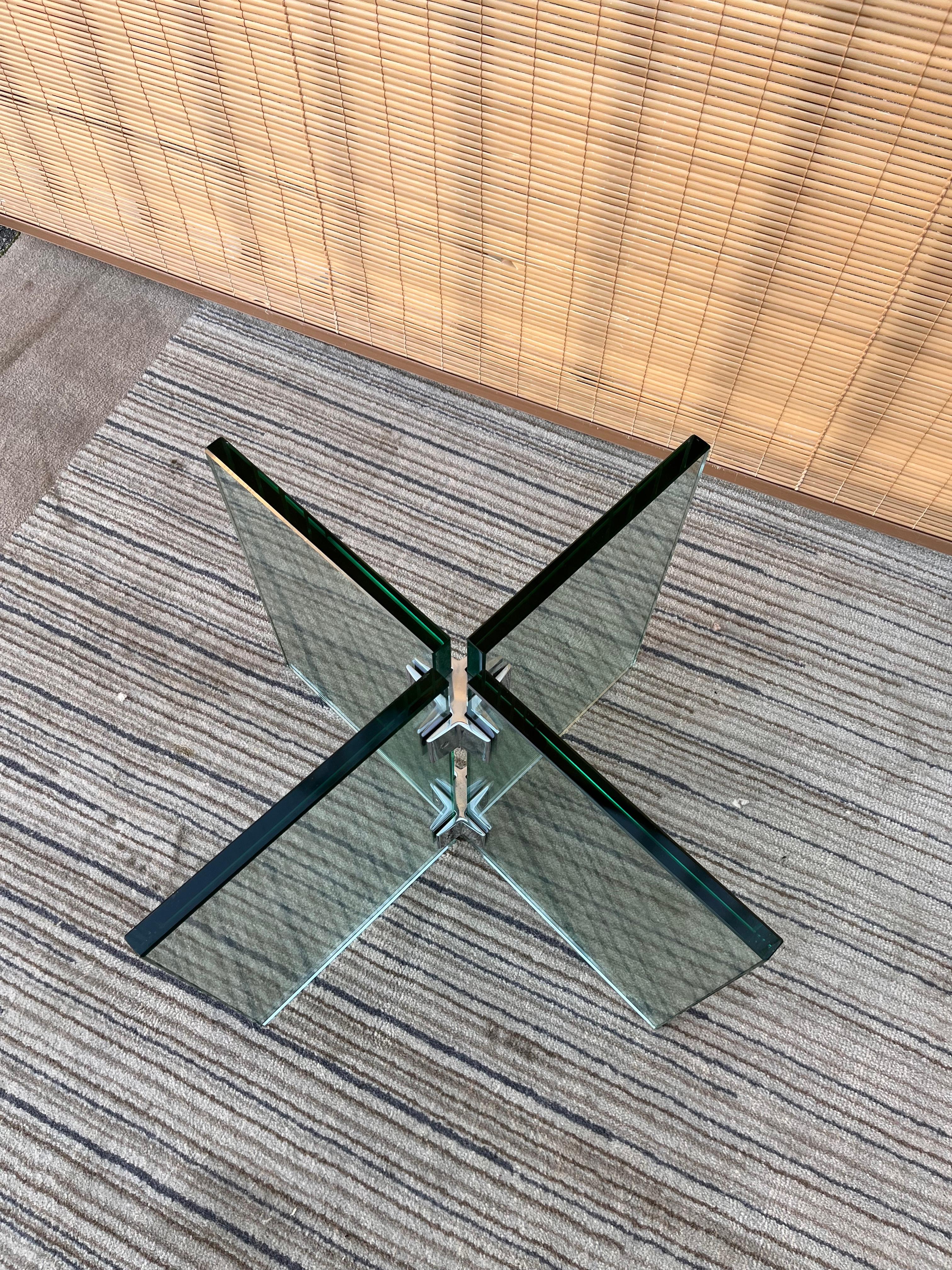 Late 20th Century Glass Coffee Table in the Leon Rosen for Pace Collection Style For Sale 11