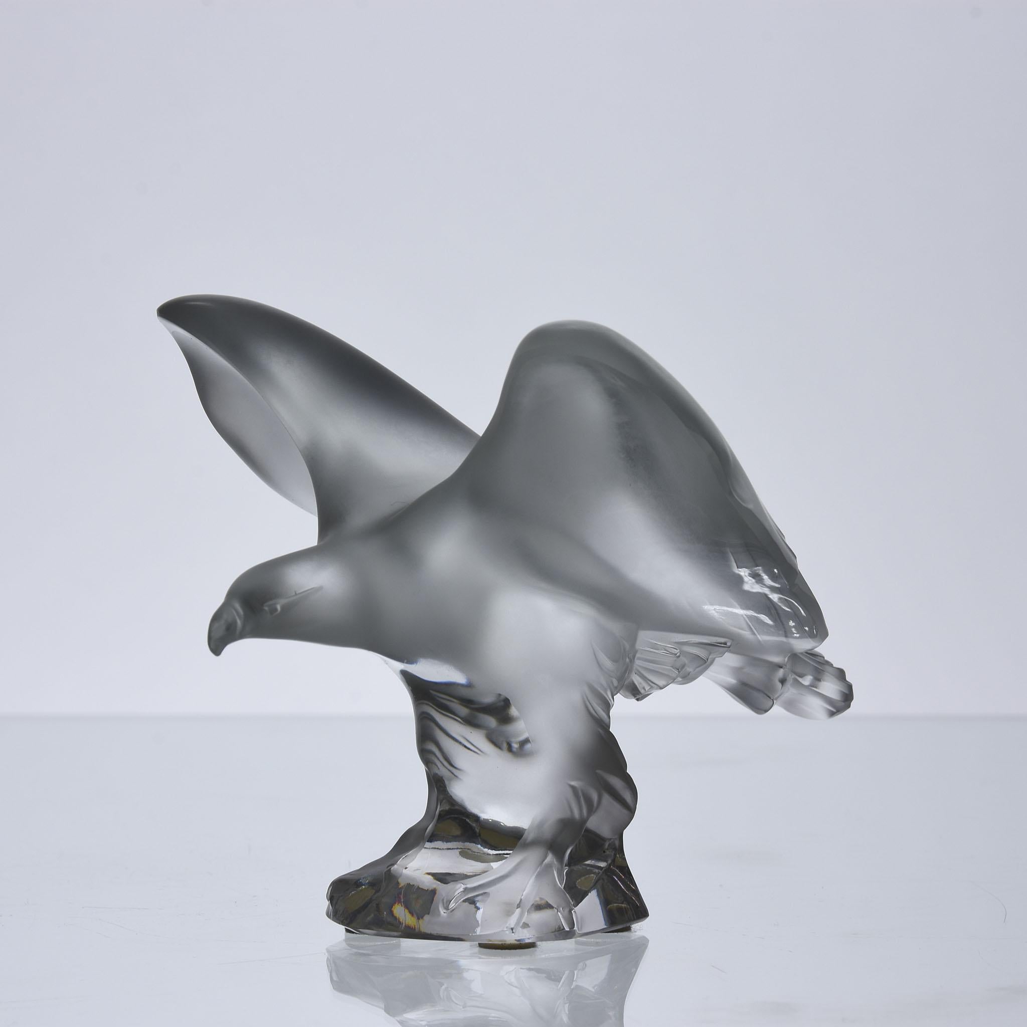 Frosted Late 20th Century Glass Sculpture entitled 