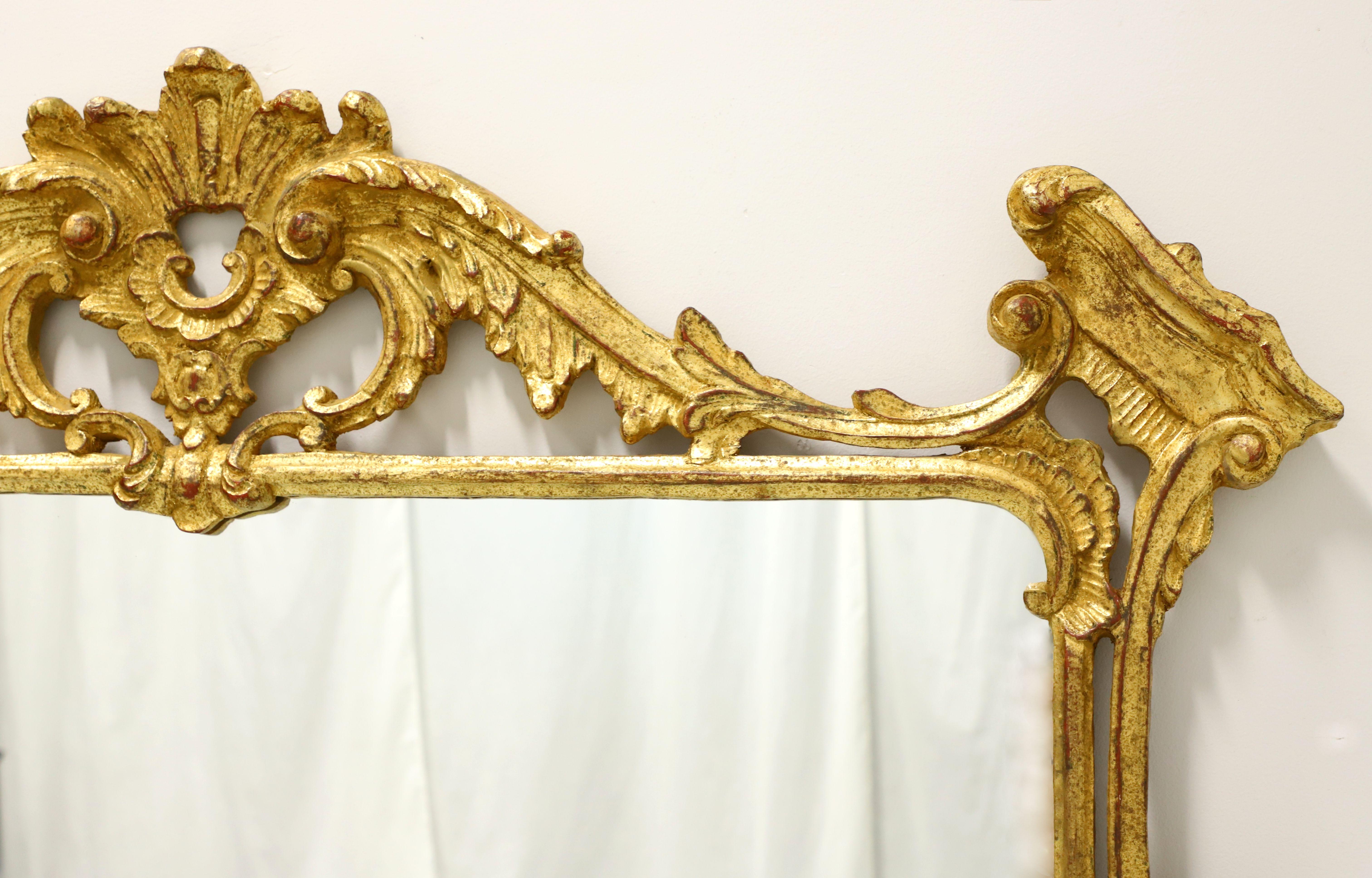 American Late 20th Century Gold Gilt Carved French Rococo Style Wall Mirror