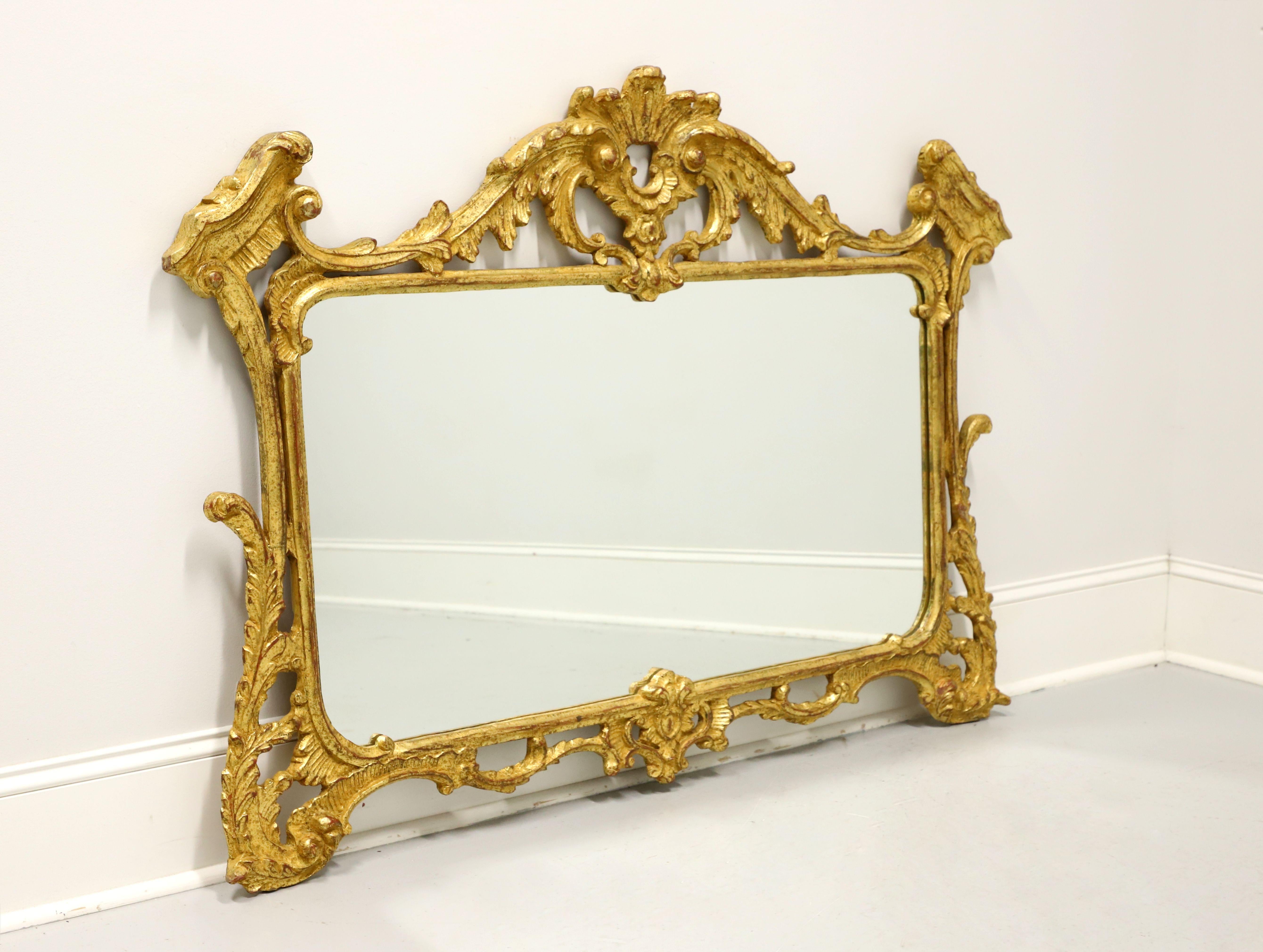 Late 20th Century Gold Gilt Carved French Rococo Style Wall Mirror 3