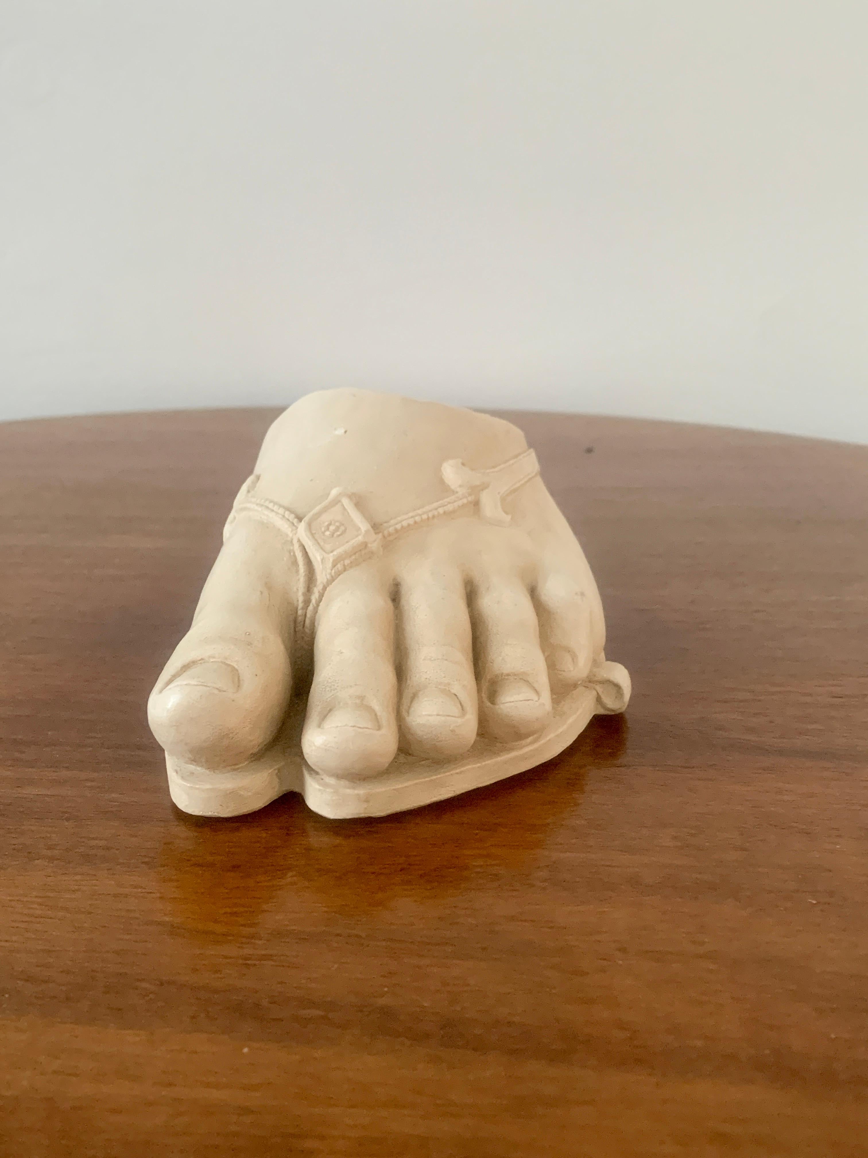 Late 20th Century Grand Tour Style Plaster Foot of Colossus For Sale 5