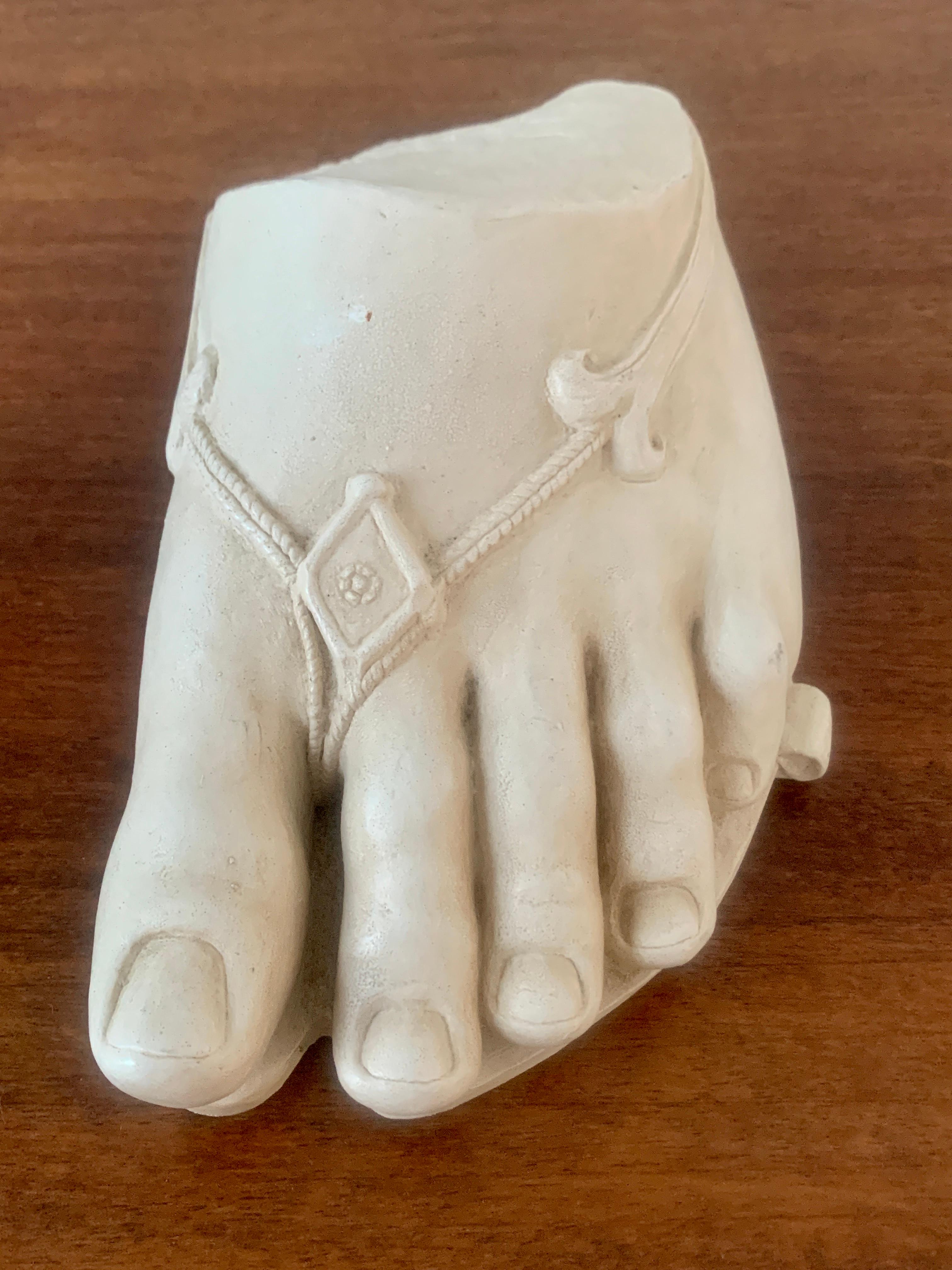 Late 20th Century Grand Tour Style Plaster Foot of Colossus For Sale 6