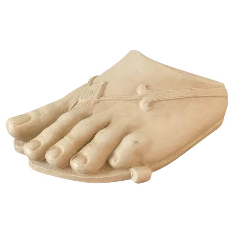 Late 20th Century Grand Tour Style Plaster Foot of Colossus For Sale