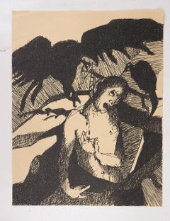 Disegno grafico surreale dantesco della fine del XX secolo
