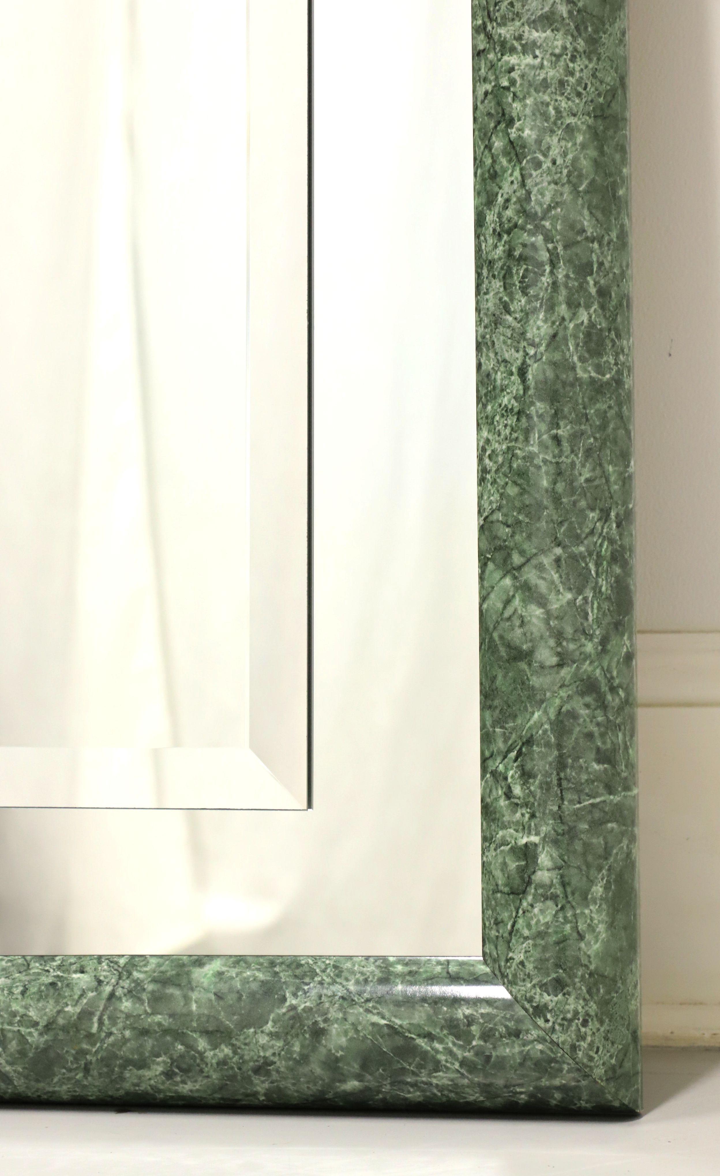 American Late 20th Century Green Faux Marble Contemporary Wall Mirror For Sale