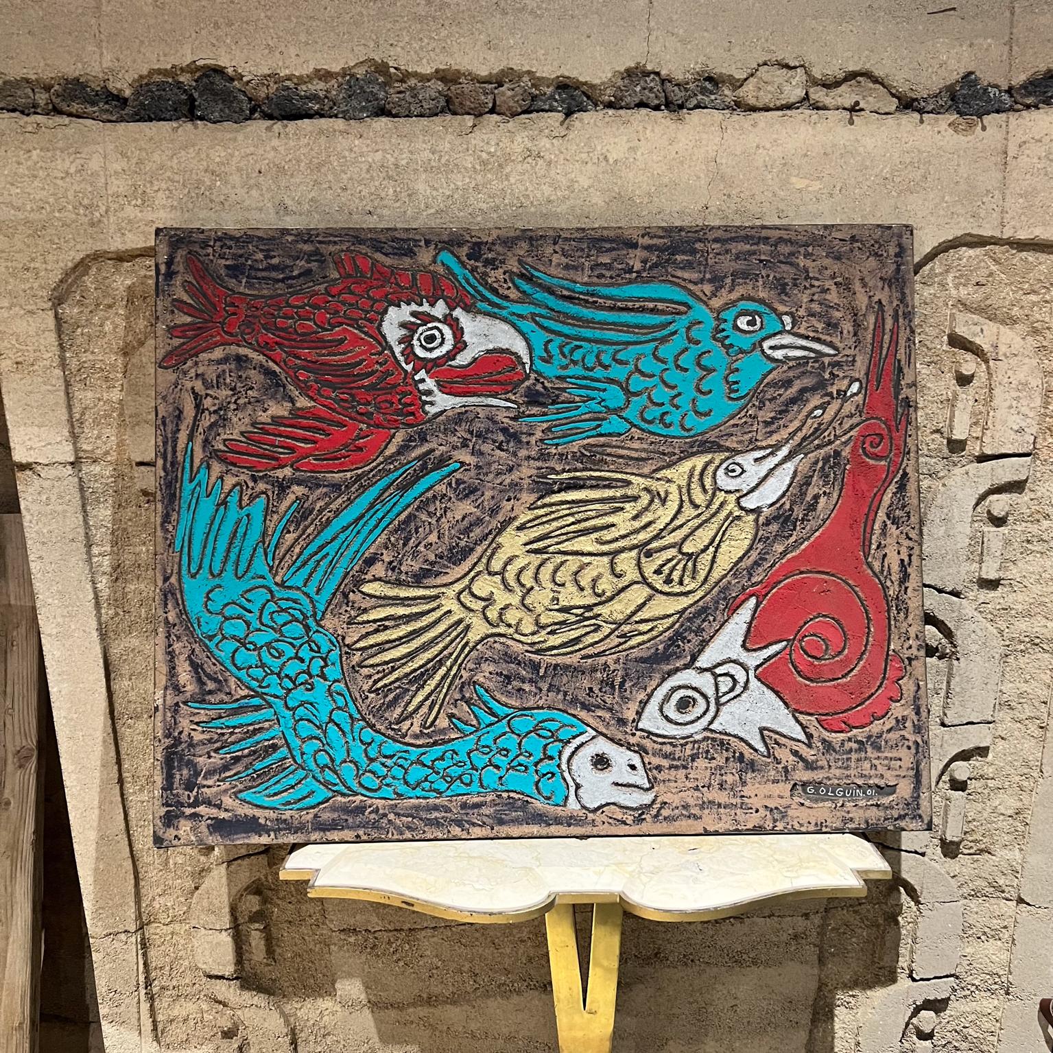 Late 20th Century Gustavo Olguín De Codices Mixed Media Mexico City For Sale 6