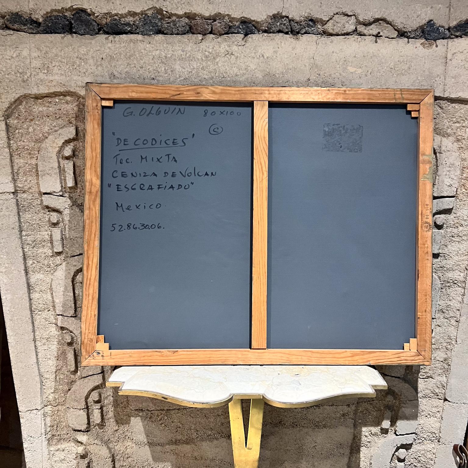 Late 20th Century Gustavo Olguín De Codices Mixed Media Mexico City For Sale 1
