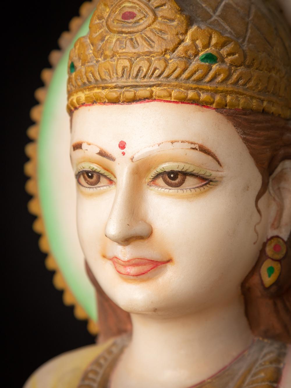 Late 20th century hand carved marble stone Lakshmi statue from In dia For Sale 2