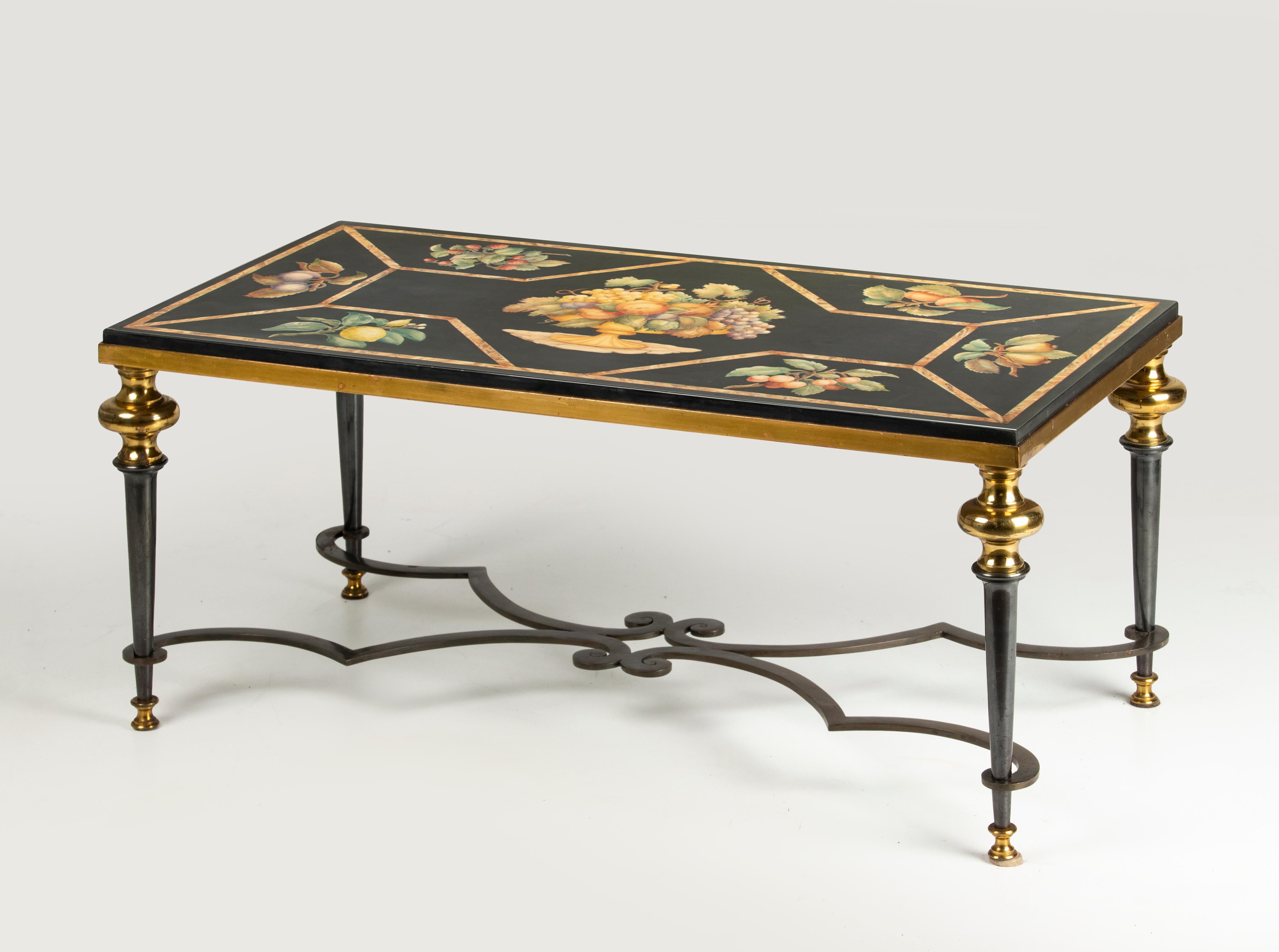 Italian Late 20th Century Hand Crafted Scagliola Coffee Table For Sale