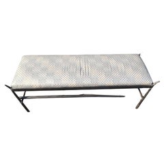 Late 20th Century Hand Forged Polished Steel Bench style of Alberto Giacommetti