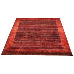 Late 20th Century Hand Knotted in Reddish Wool Rug or Carpet, circa 1980