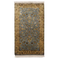 Late 20th Century Hand Knotted Indian Rug with Wool
Silk in Blue
Gold Yellow Late 20th Century Hand Knotted Indian Rug with Wool
Silk in Blue
Gold Yellow