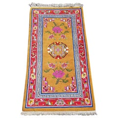 Late 20th Century Hand Knotted Woolen Tibetan Carpet