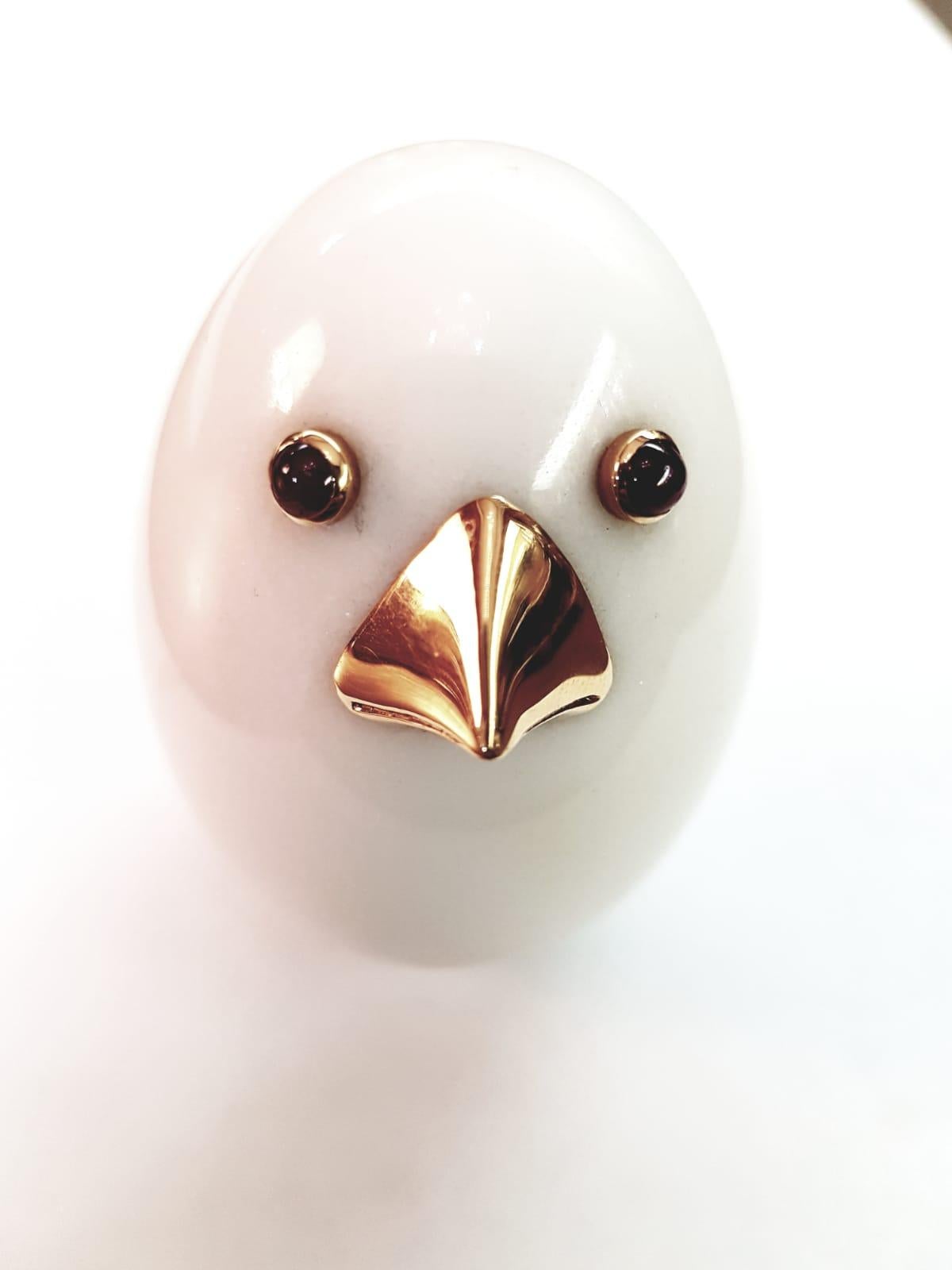 Late 20th Century Handmade Vhernier Chicks Family Animal Sculpture Tableware In Excellent Condition For Sale In Cosenza, IT