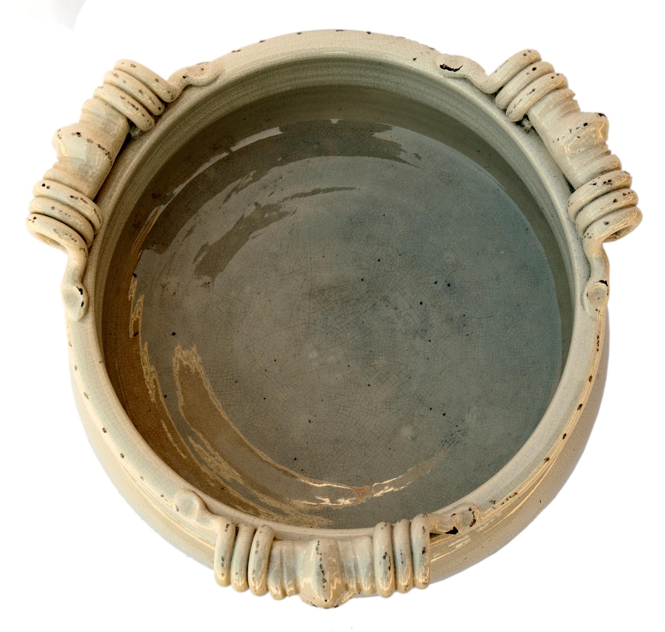 Handgefertigtes italienisches Keramikgefäß des späten 20. Jahrhunderts (Rustikal) im Angebot