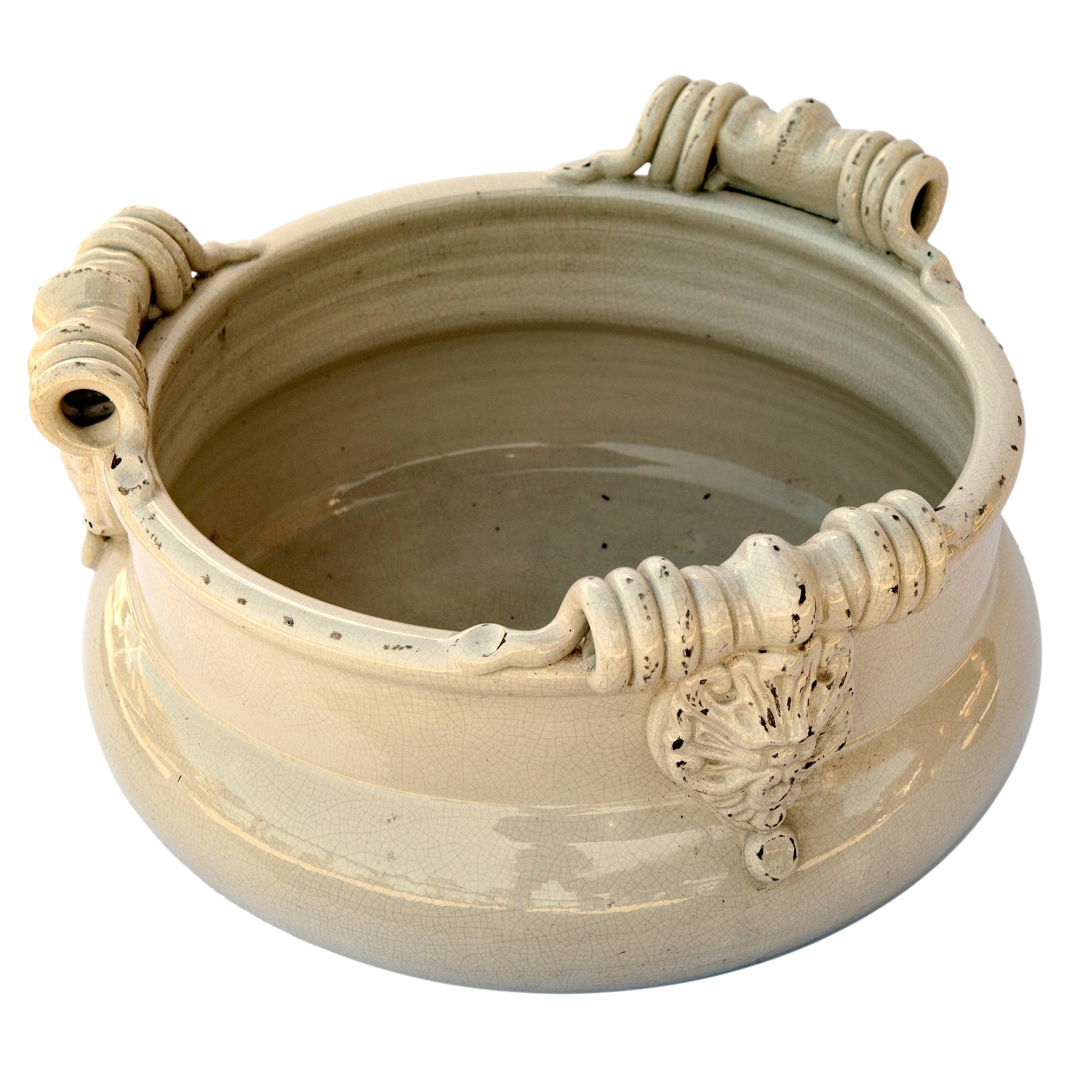 Vase en céramique italienne de la fin du 20e siècle, fabriqué à la main en vente