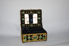 Handgefertigte Schmuckschatulle des späten 20. Jahrhunderts mit Malachit