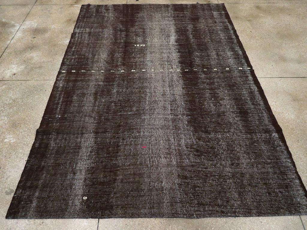 Hand-Woven Late 20th Century Handmade Turkish Flatweave Kilim Small Room Size Carpet For Sale