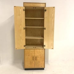 Late 20th Century Henredon Olive Burl Burled Wood and Macassar Cabinet Wardrobe