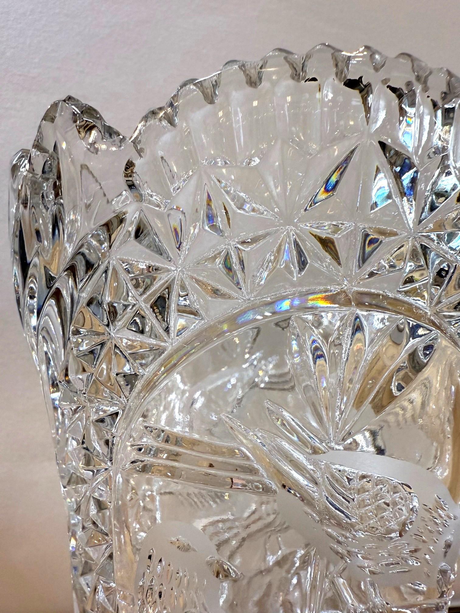 Vase en cristal de plomb de la collection Byrdes de Hofbauer de la fin du 20e siècle en vente 4