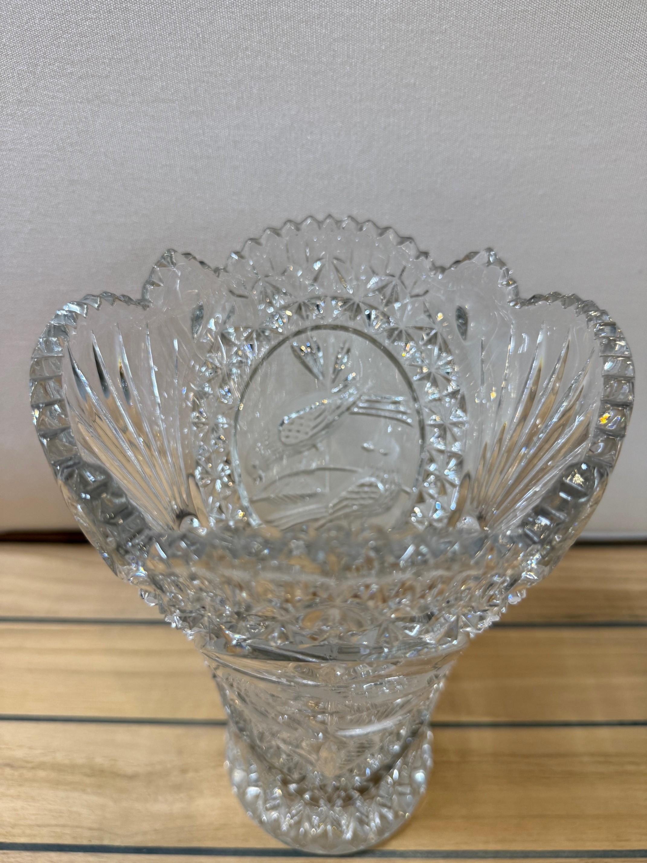 Vase en cristal de plomb de la collection Byrdes de Hofbauer de la fin du 20e siècle en vente 5