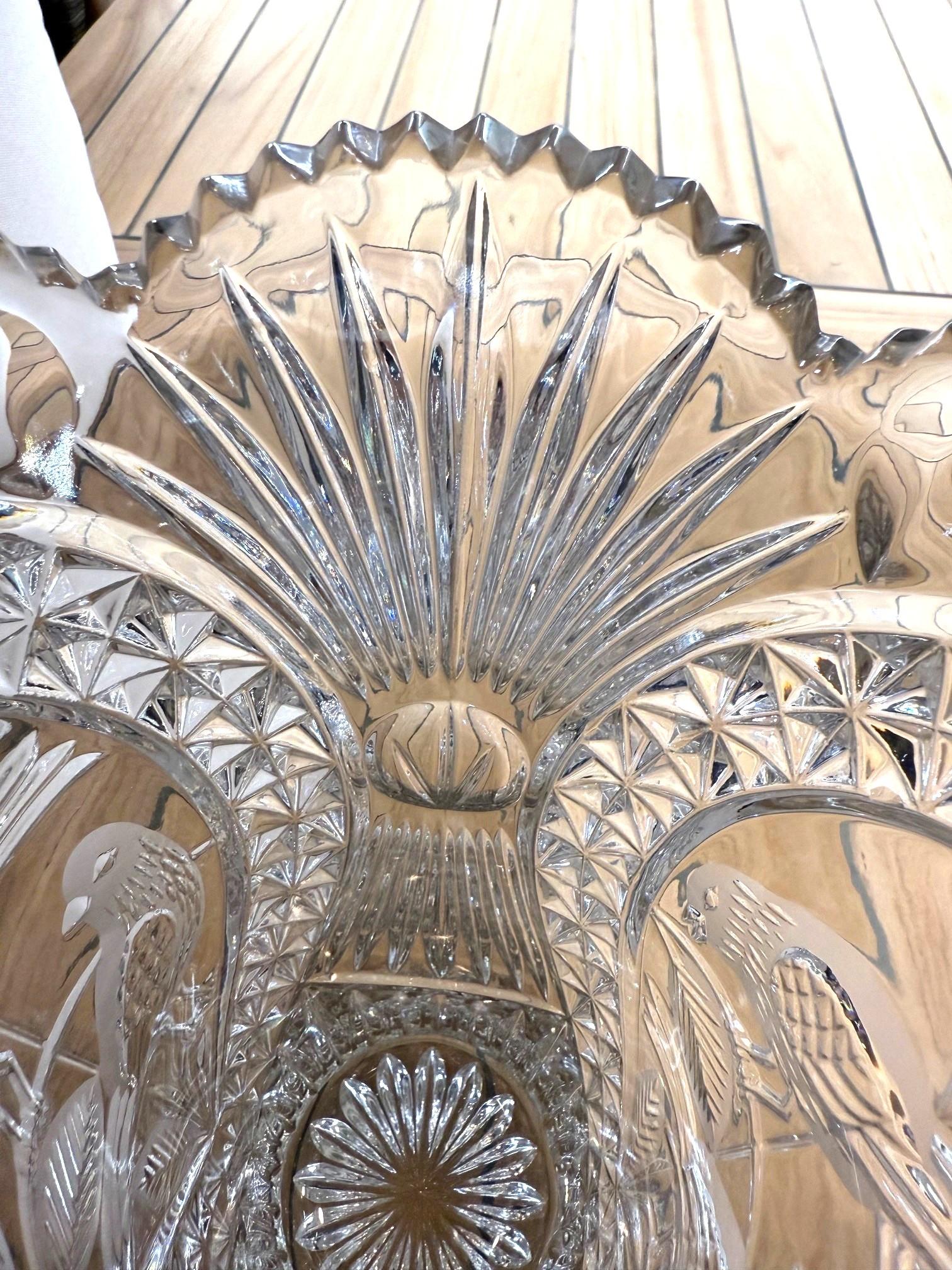 Vase en cristal de plomb de la collection Byrdes de Hofbauer de la fin du 20e siècle en vente 8