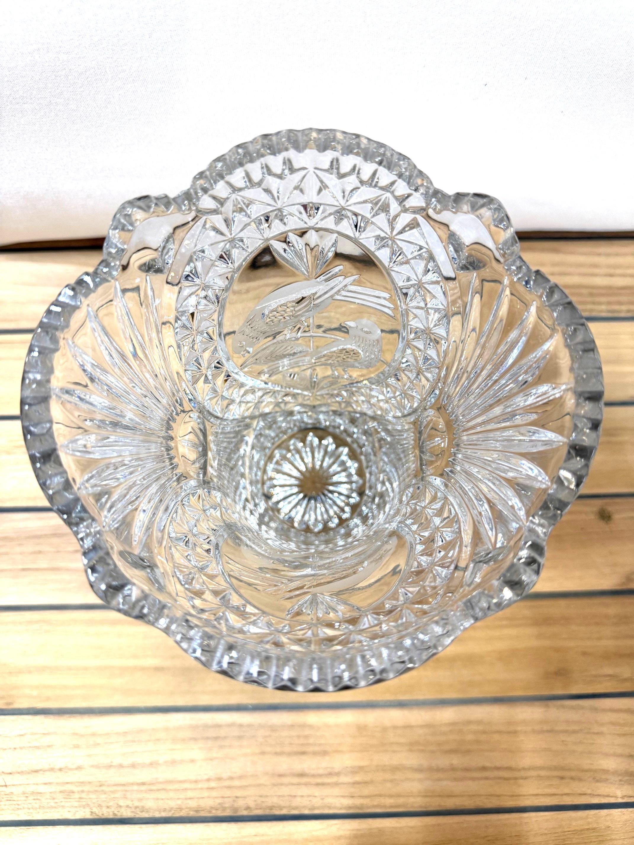 Vase en cristal de plomb de la collection Byrdes de Hofbauer de la fin du 20e siècle en vente 9