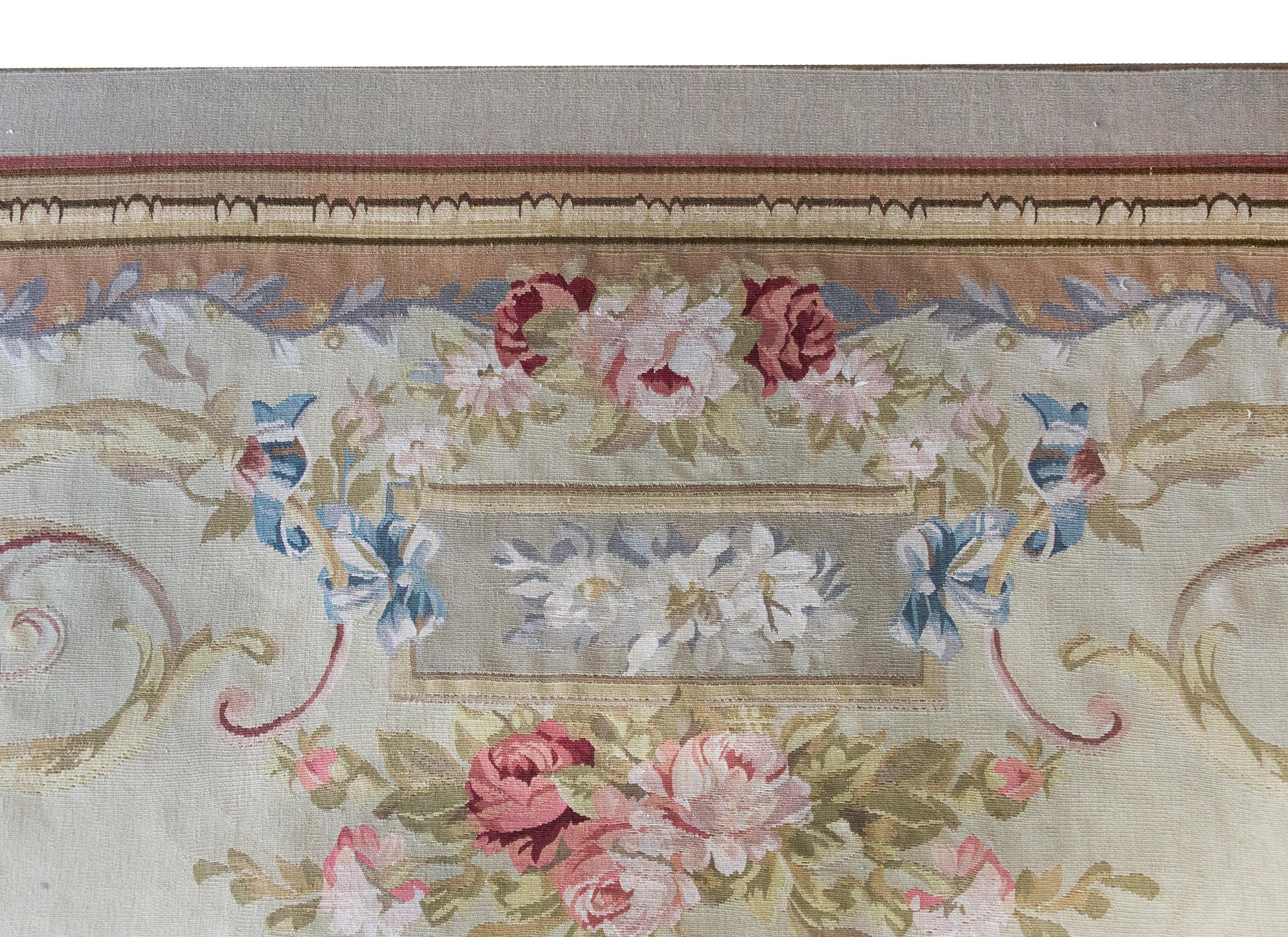 Indischer Aubusson-Teppich des späten 20. Jahrhunderts im Angebot 7