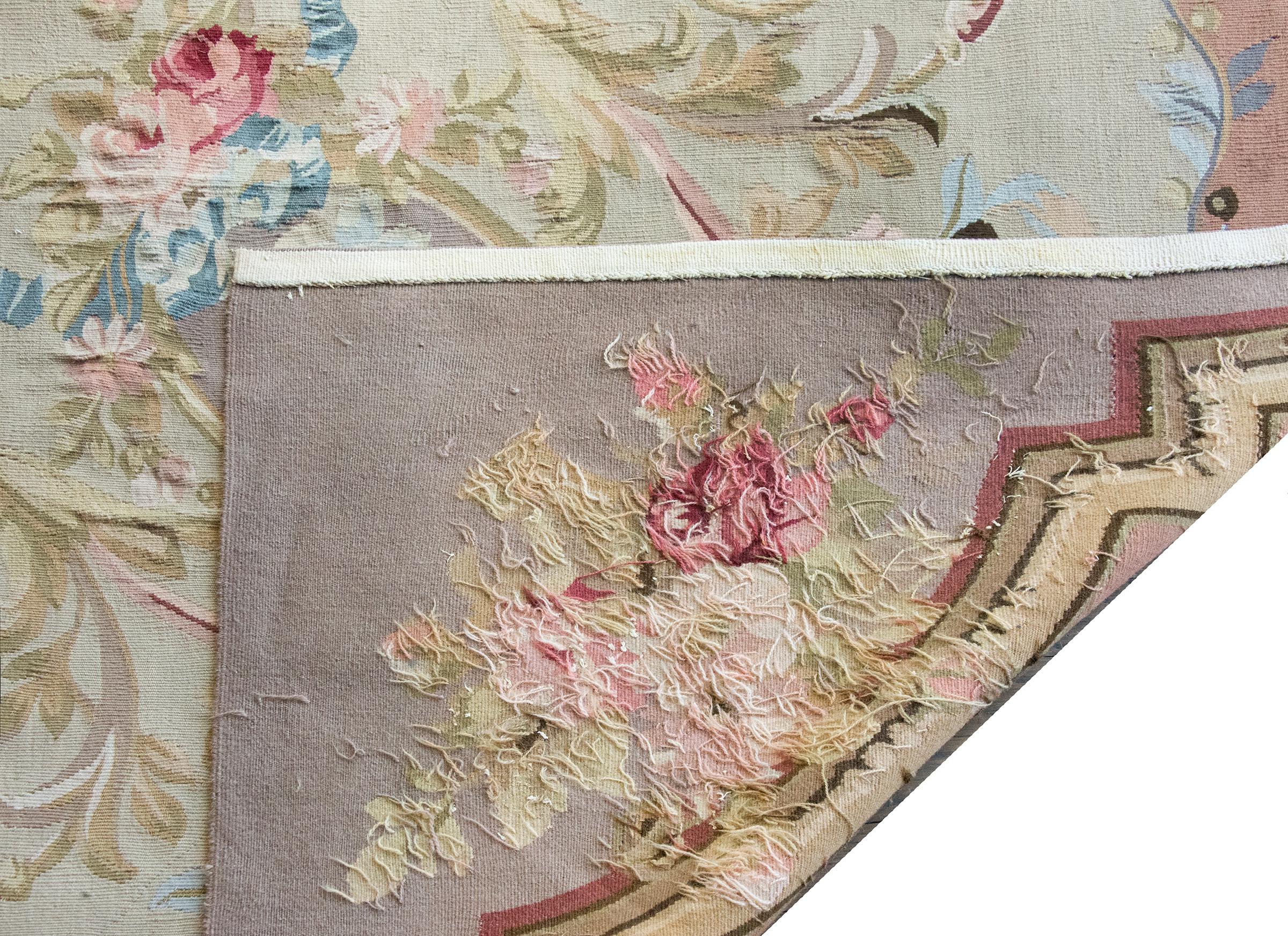 Indischer Aubusson-Teppich des späten 20. Jahrhunderts im Angebot 9