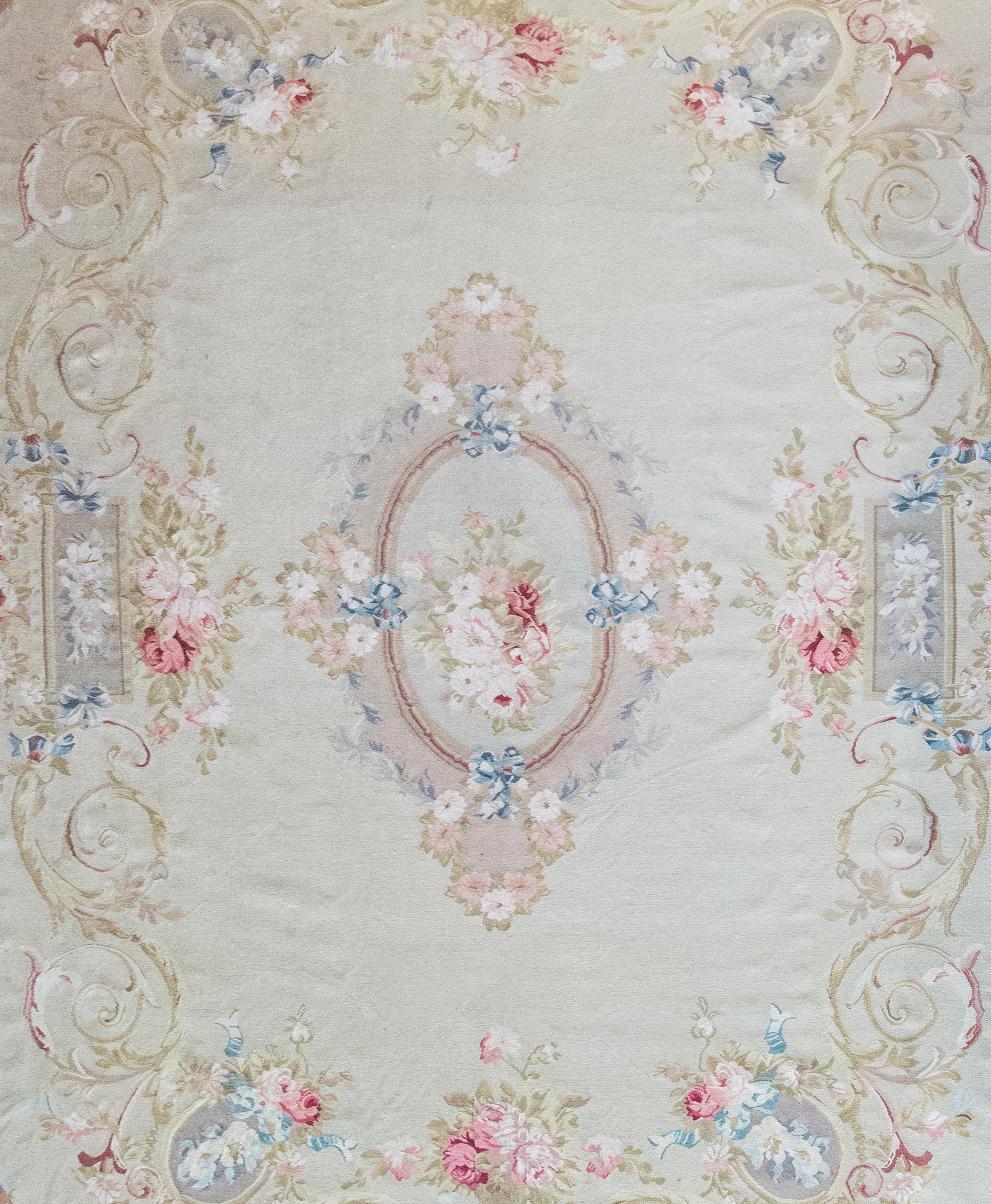 Indischer Aubusson-Teppich des späten 20. Jahrhunderts im Angebot 2