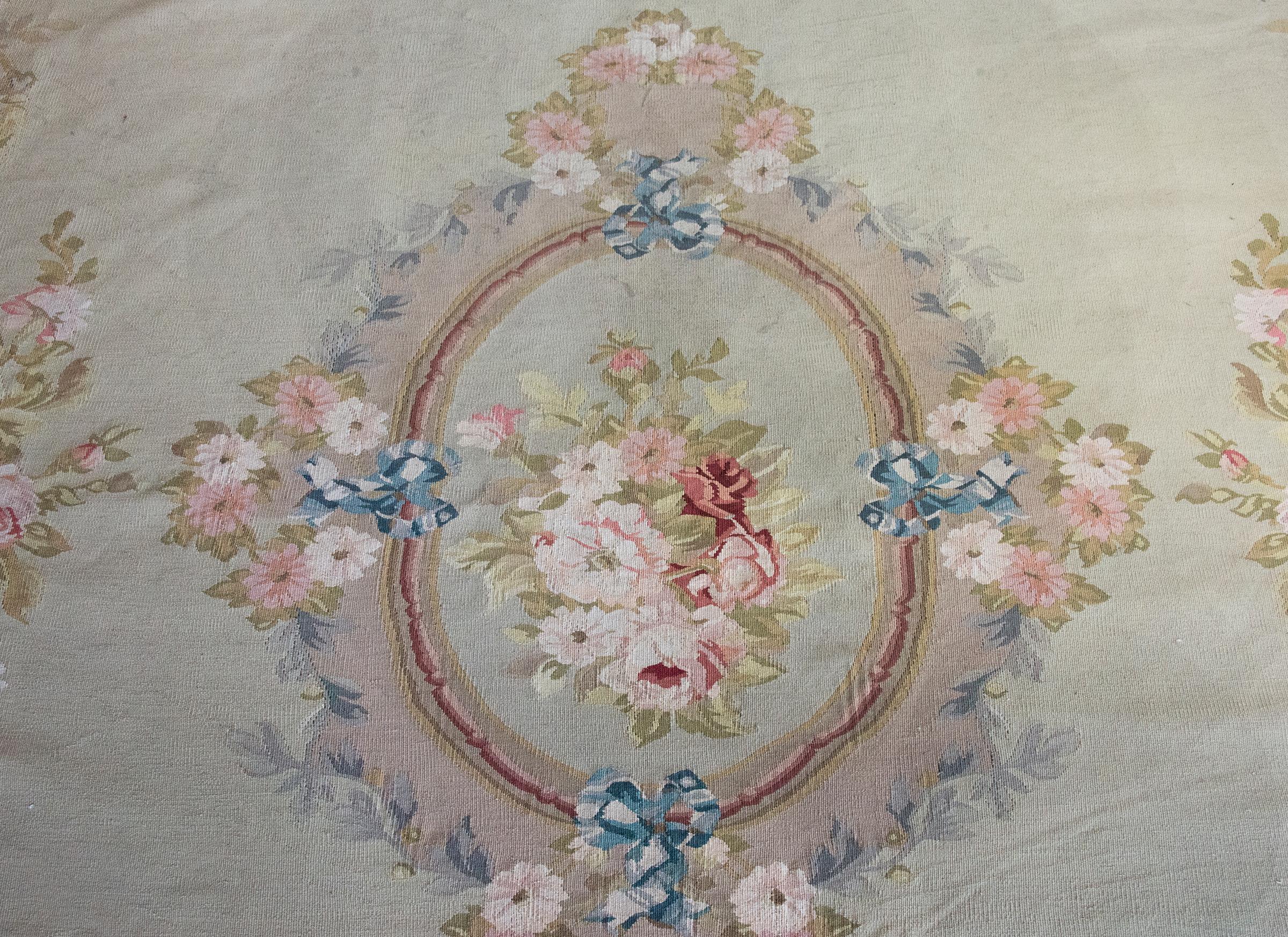 Indischer Aubusson-Teppich des späten 20. Jahrhunderts im Angebot 4