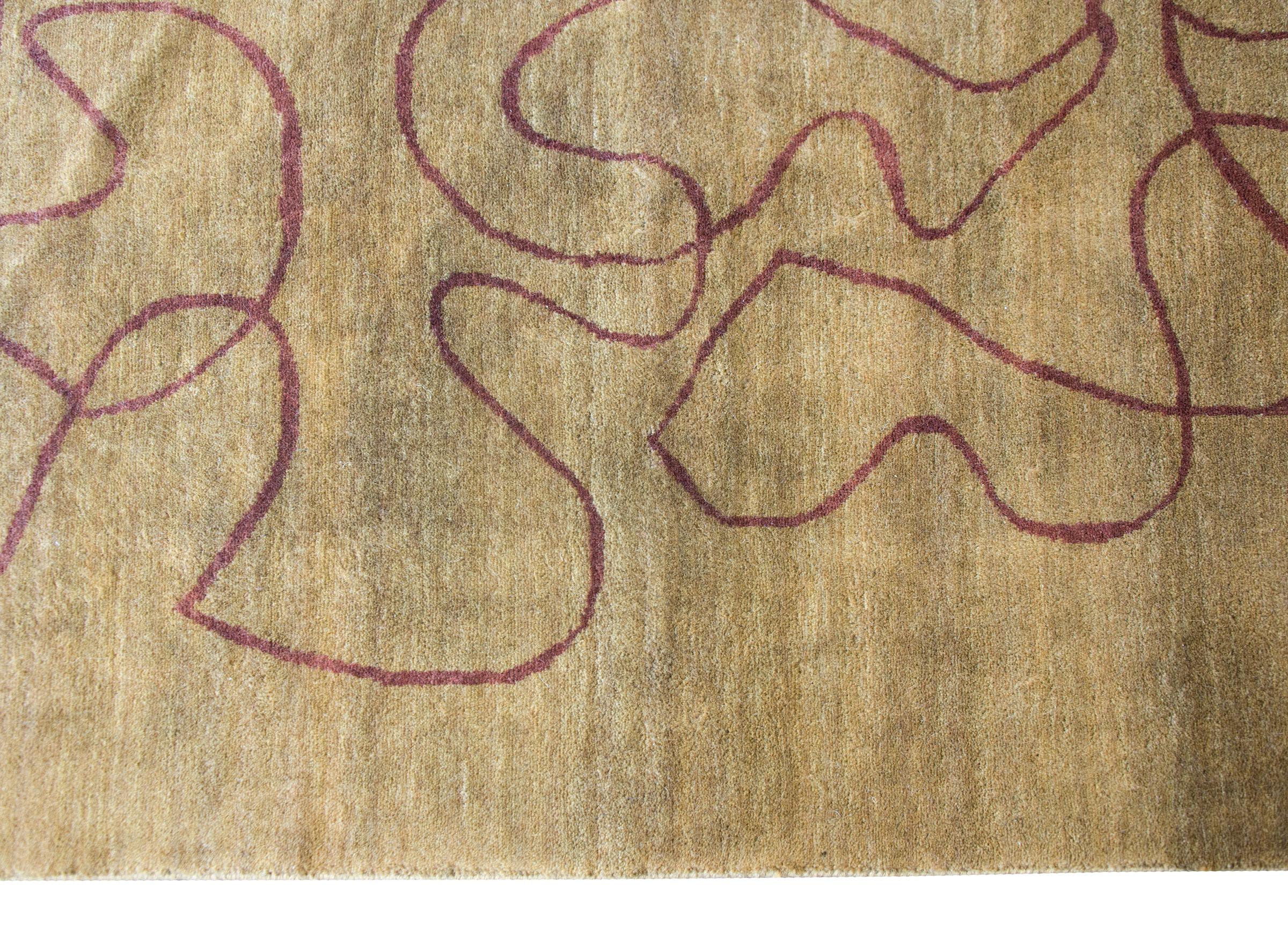 Indischer Teppich im Gabbeh-Stil des späten 20. Jahrhunderts (Stammeskunst) im Angebot