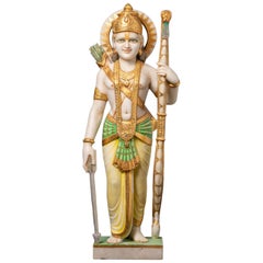 Rama-Statue aus indischem Marmor, Ende des 20. Jahrhunderts, aus Indien