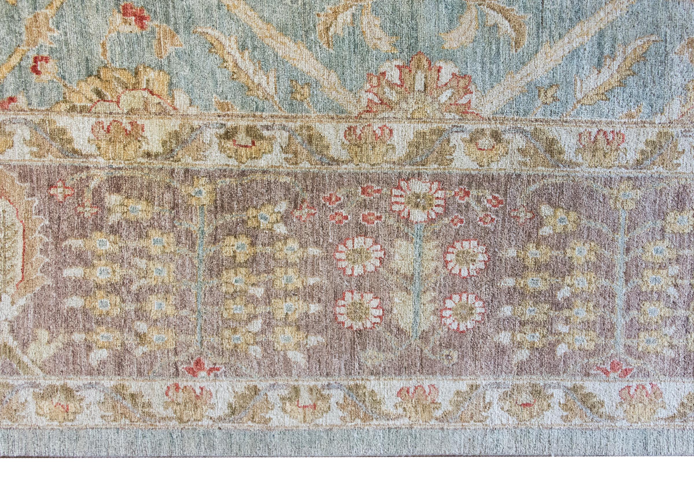 Wool Late 20th Century Indian Sultanabad Rug