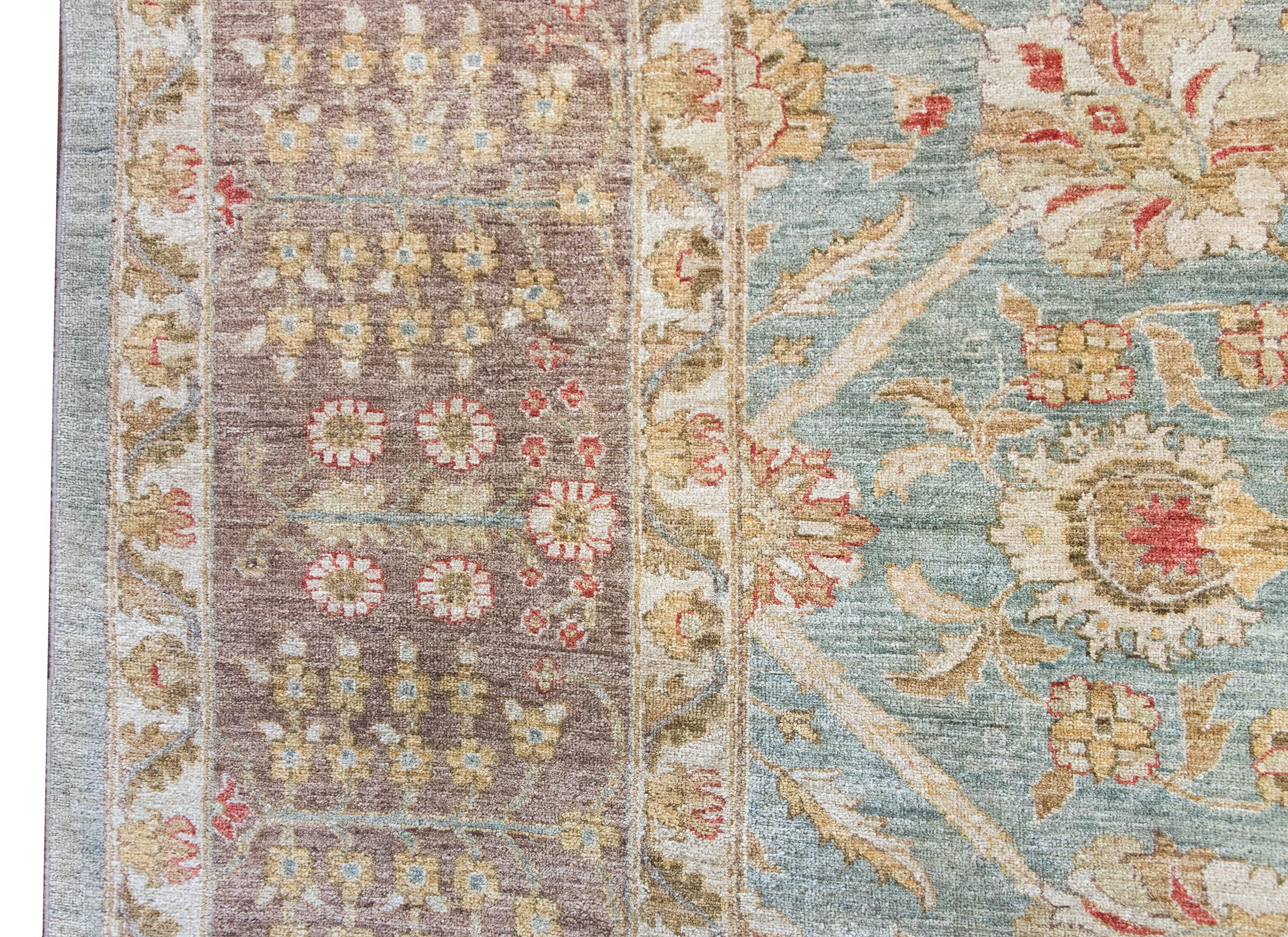 Late 20th Century Indian Sultanabad Rug 1