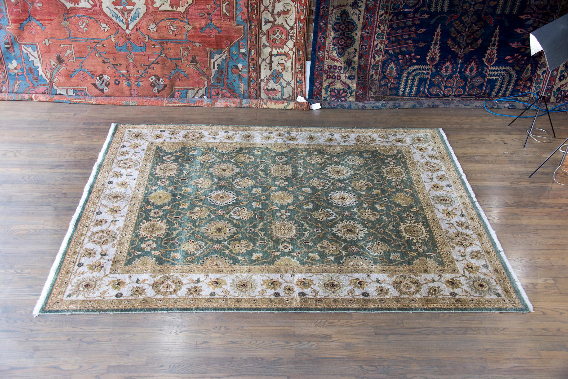 Tapis indien de style Tabriz de la fin du 20e siècle en vente 8