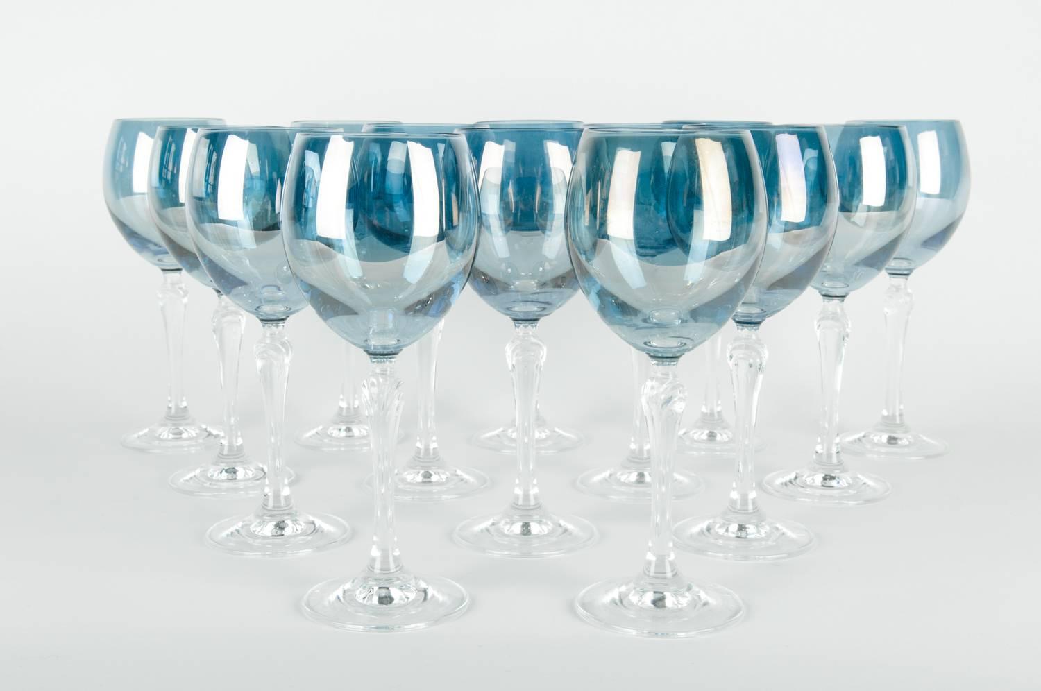 iridescent glassware