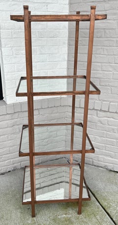Late 20th Century Iron & Glass Etagere
