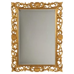 Late 20th Century Italian Baroque Carved Gilt Wood Wall Mirror