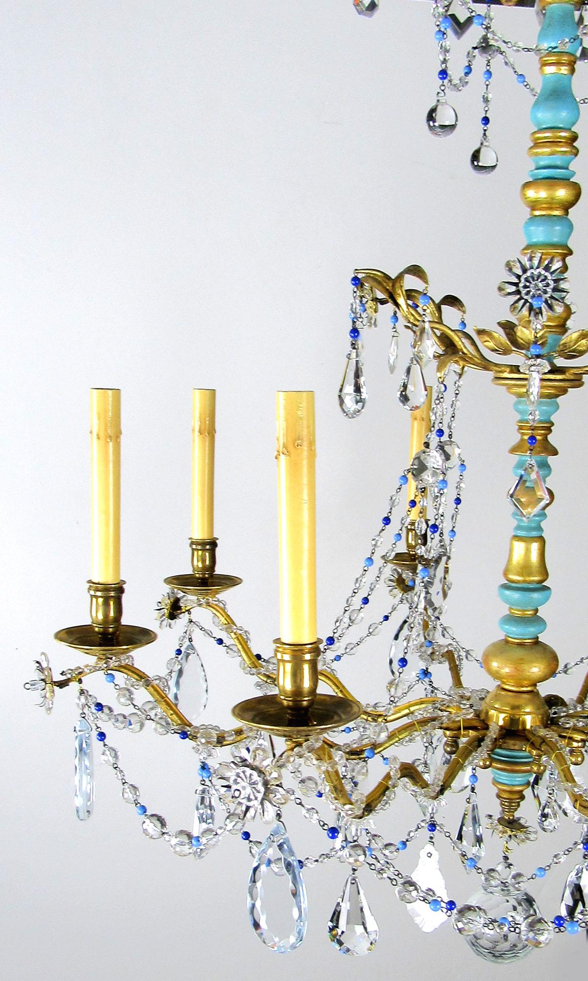 Late 20th Century Italian Eight-Light Chandelier For Sale 10