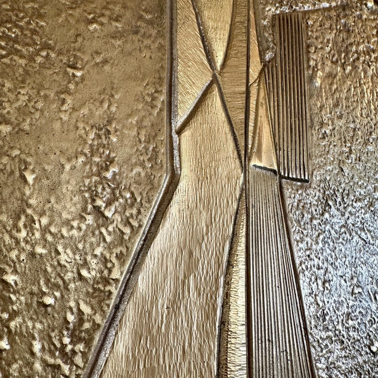 Late 20th Century, Italian Green and Bronze Mirror W/ Sculptural Bronze Plaques For Sale at 1stDibs