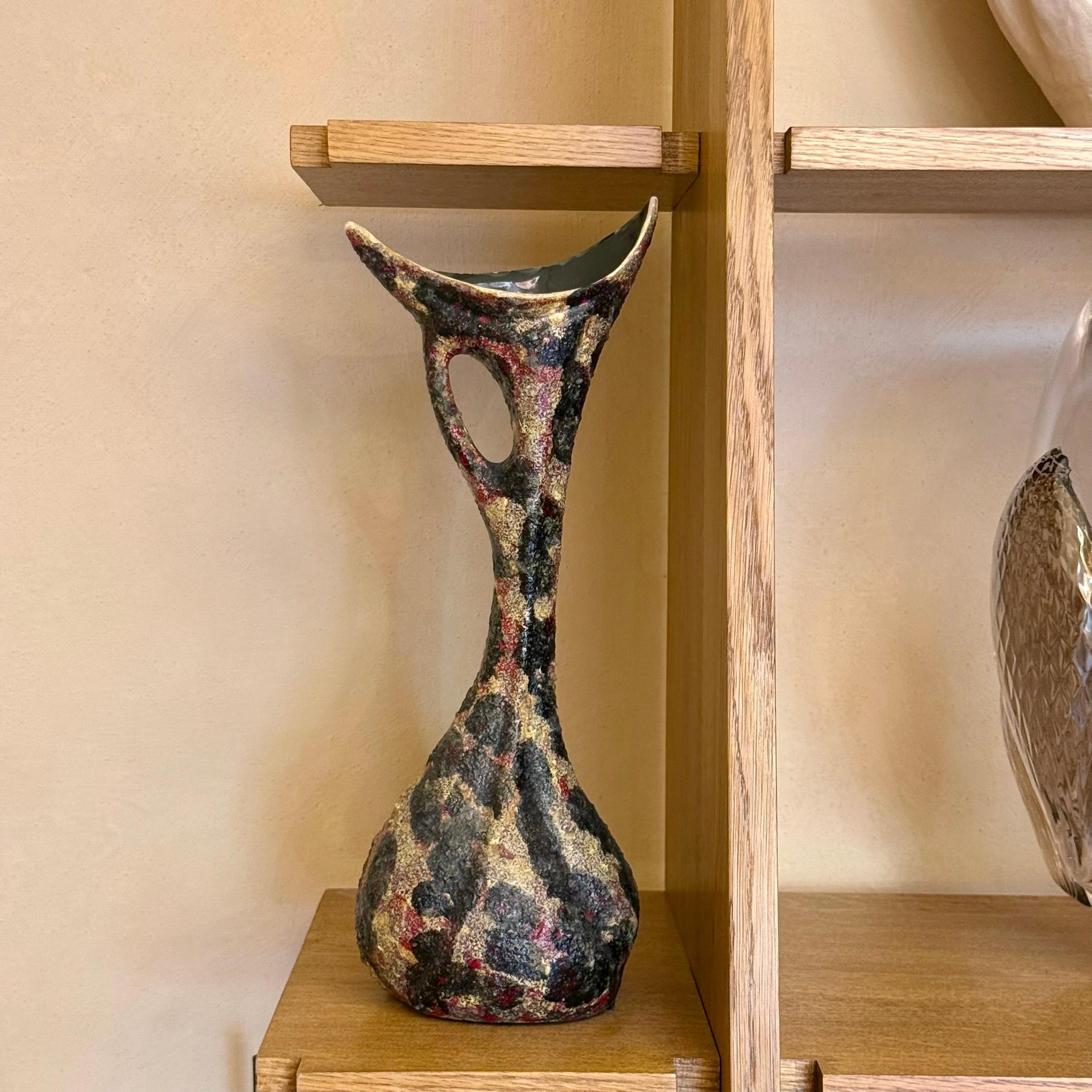 Libreria alta in legno di Oak Wood italiana della fine del XX secolo in vendita 4