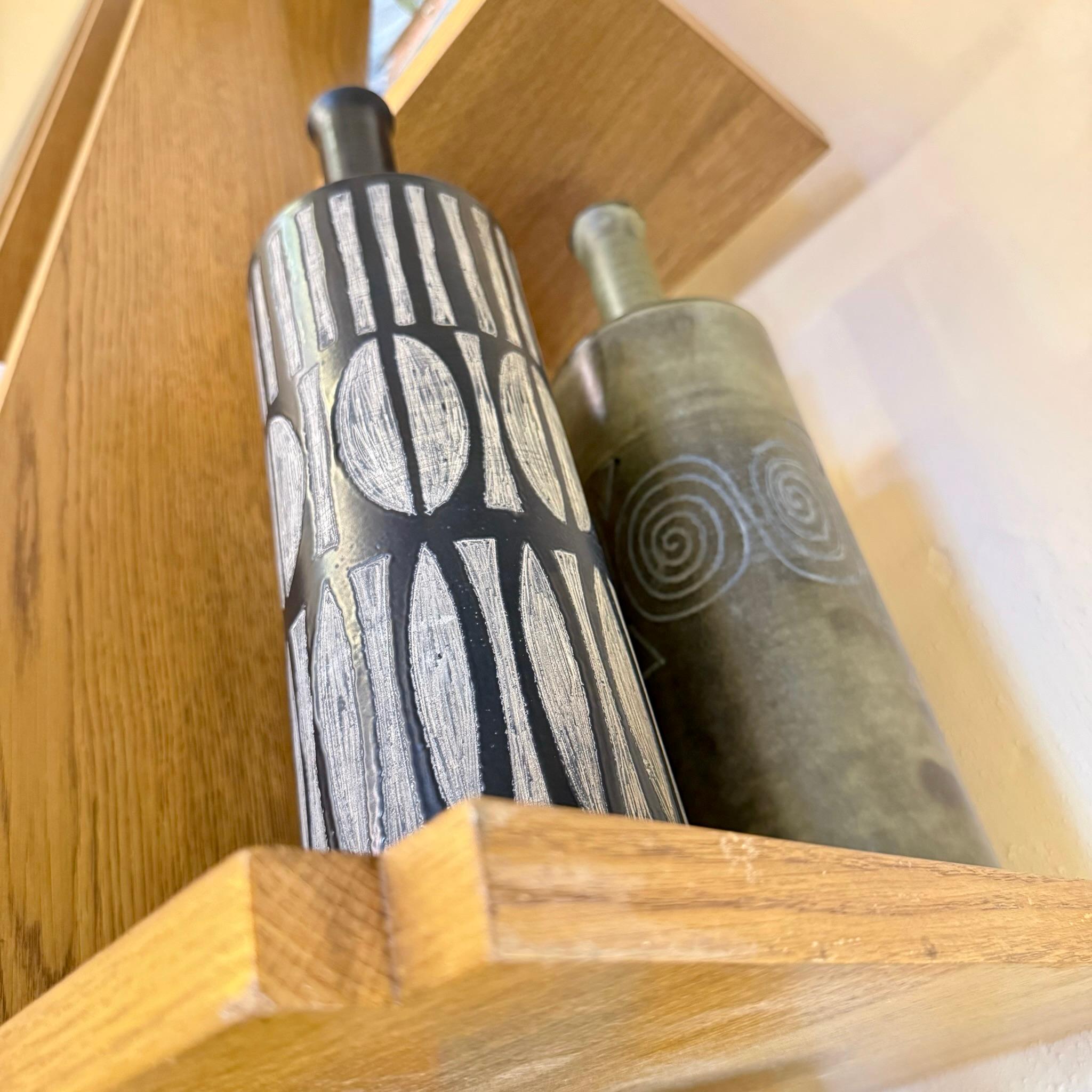 Libreria alta in legno di Oak Wood italiana della fine del XX secolo in vendita 3